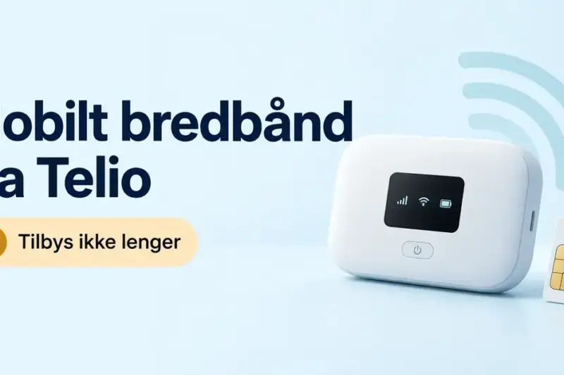 Mobilt bredbånd fra Telio