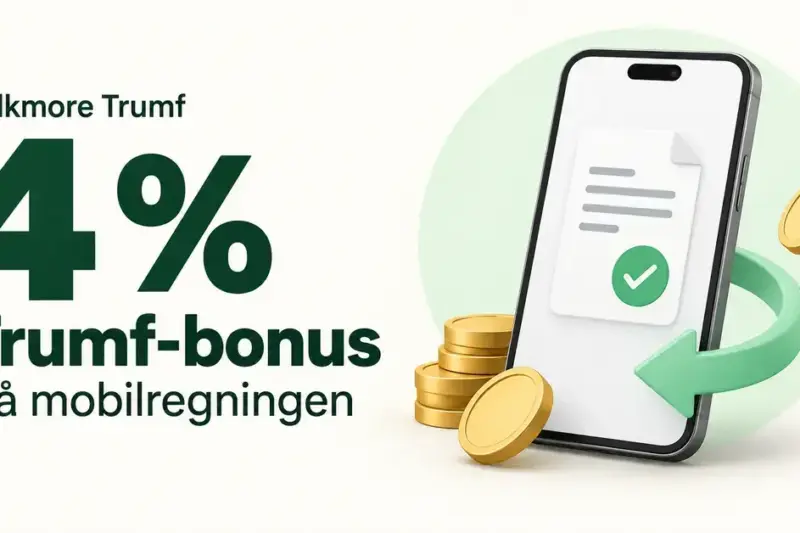 Talkmore Trumf: slik sparer du 4 % bonus på mobilregningen