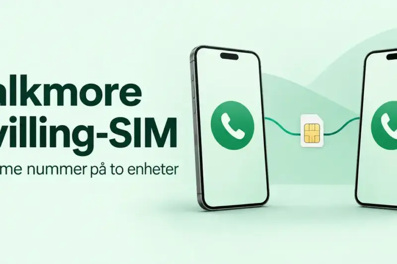 Talkmore Tvilling-SIM: samme nummer på to enheter