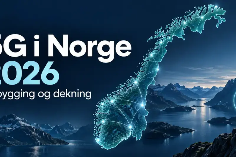 5G i Norge 2026: Status på utbyggingen og dekning