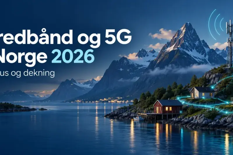 Bredbånd og 5G i Norge 2026: Status og dekning